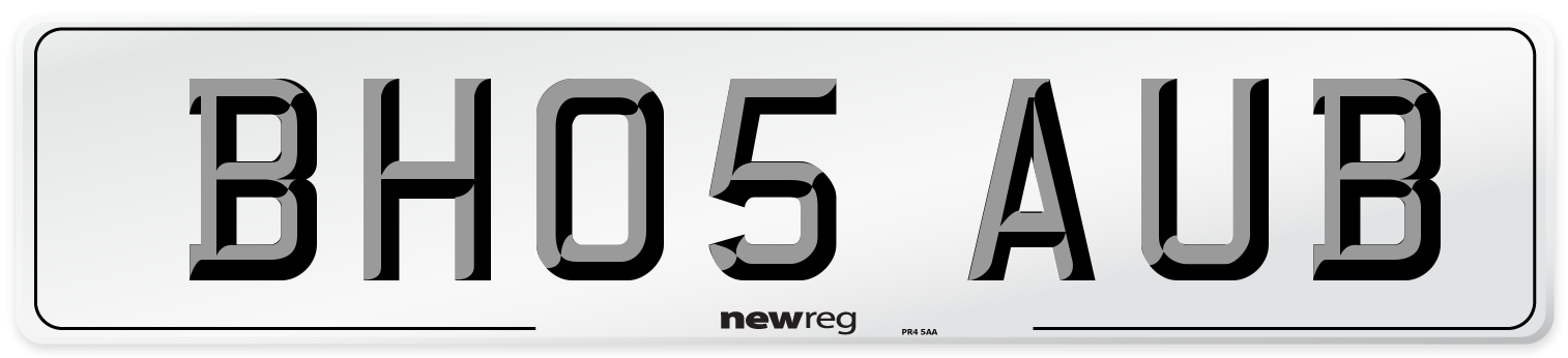 BH05 AUB Number Plate from New Reg